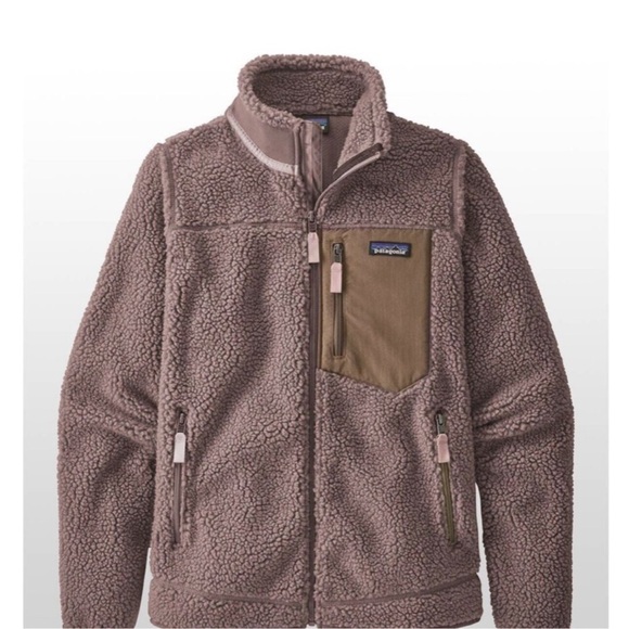 Patagonia Retro X Jacket Classic Furry Taupe Tan Pink Size XL - Picture 12 of 14